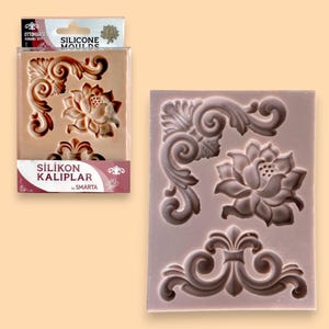 Furniture Appliques Mould, Silicone Molds for Clay, Vintage Upcycling, Furniture Pediment Polymer Clay Mold, Redesign Decor Mould