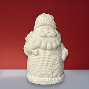 Peignez votre propre décoration de père Noël, prêt à peindre en biscuit de céramique, décoration de bricolage non finie, décoration de Noël ou cadeau pour enfants et adultes