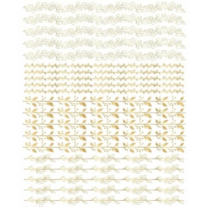 Trasferimento ad acqua con foglia d'oro e strisce / Decalcomania per la ristrutturazione di mobili / Carta da pacchi con linee dorate per candele / Carta decorativa fai da te