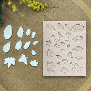 Mini Leaves Silicone Molds - Leaf Polymer Clay Moulds - Molds for Jewelry -  Polymer Clay Shapes