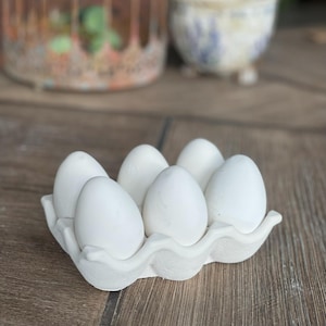 Ready to Paint Easter Egg Set - Ceramic Egg Bisque with Paintable Egg Crate