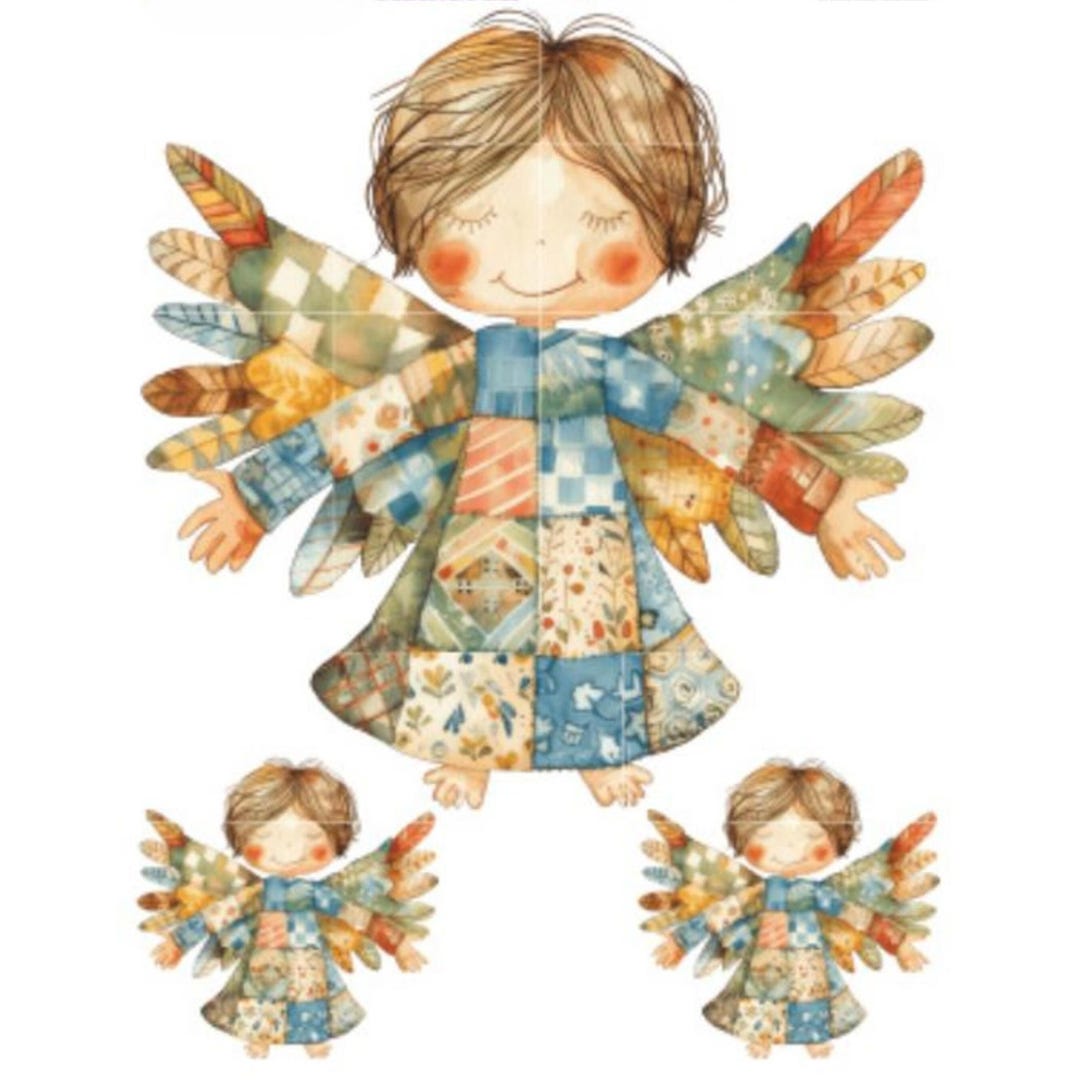 Cute Angel Water Slide Decal | Transfer for Kids or Baby Room Furniture ...