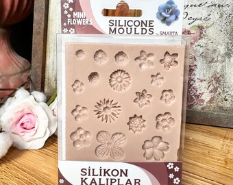 Polymer Clay Moulds - Silicone Molds - Art Supplies - Modelling Tool - Polymer Clay Shapes - Seashells,Butterflies,Mini Flowers,Leaves Mold