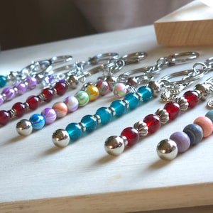Beaded Bag Charm: Vertical Zipper Pull, Keyring - Animal Designs