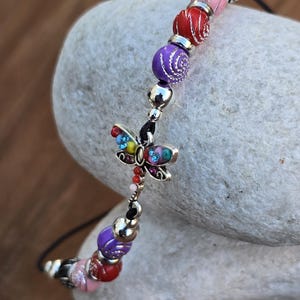 Dragonfly Elastic Bookmark - Beaded charm stretch page holder for Books, Diaries and Journals image 7