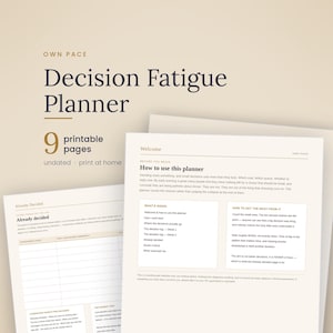 ADHD Decision Fatigue Planner Printable, Decision Log, Mental Load Tracker, Executive Function Planner