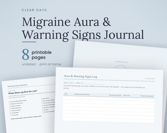 Diário de Sinais de Alerta da Aura da Enxaqueca, Registro de Pródromos da Cefaleia (Download Digital)