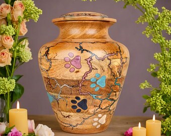 Wooden Pet Cremation Urn, Urn for Dogs, Wooden Pet Urn, Urn for Cats, Dog Urn, Cremation Urn for Pets, Cat Urn, Small Urn