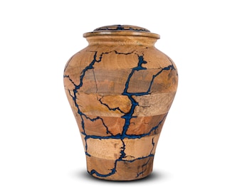 Wooden Cremation Urn for Human Ashes Adult Male & Female, Wooden Urn for Ashes, Funeral Urn, Burial Urn, Large Urn