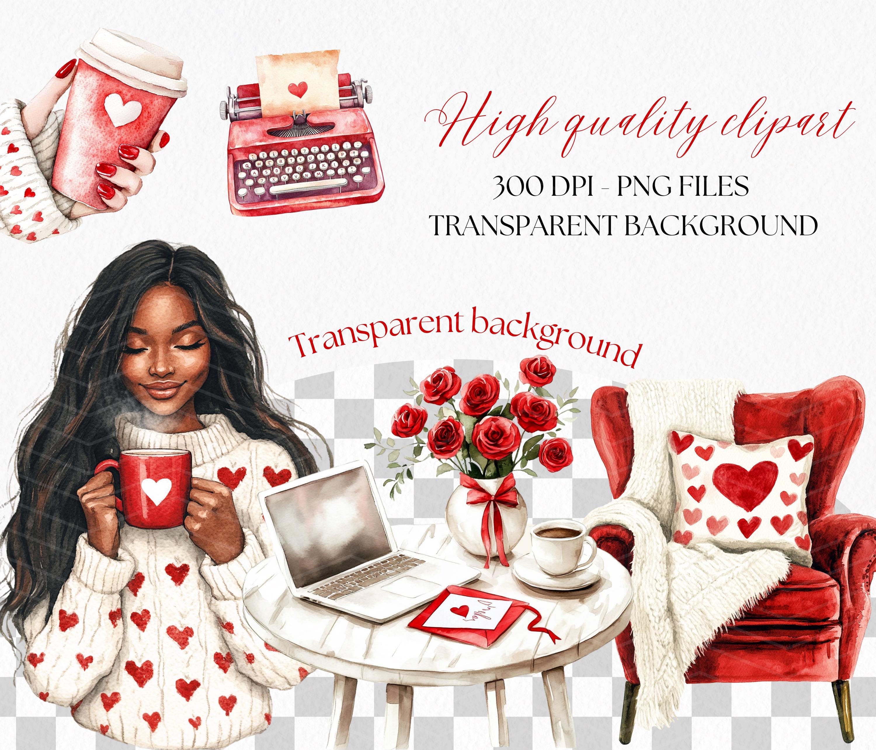 Valentine's Day Clipart Bundle: Love Day PNG Graphics (digital Download ...