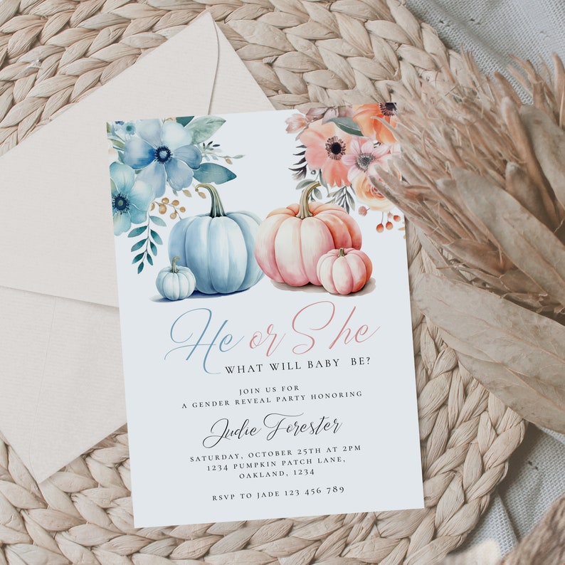 Pastel Pumpkin Clipart: Pink, Blue, and Floral PNG (Digital Download) image 4