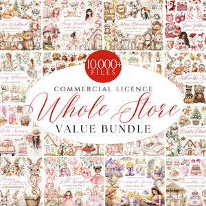 Lot de 10 cliparts + toute la boutique, des cliparts accès à vie, licence commerciale des cliparts pour le journal indésirable, des cliparts du magasin entier, des cliparts aquarelle