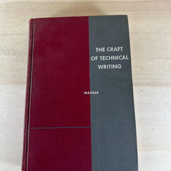 The craft of technical writing, by Daniel Marder, 1960
