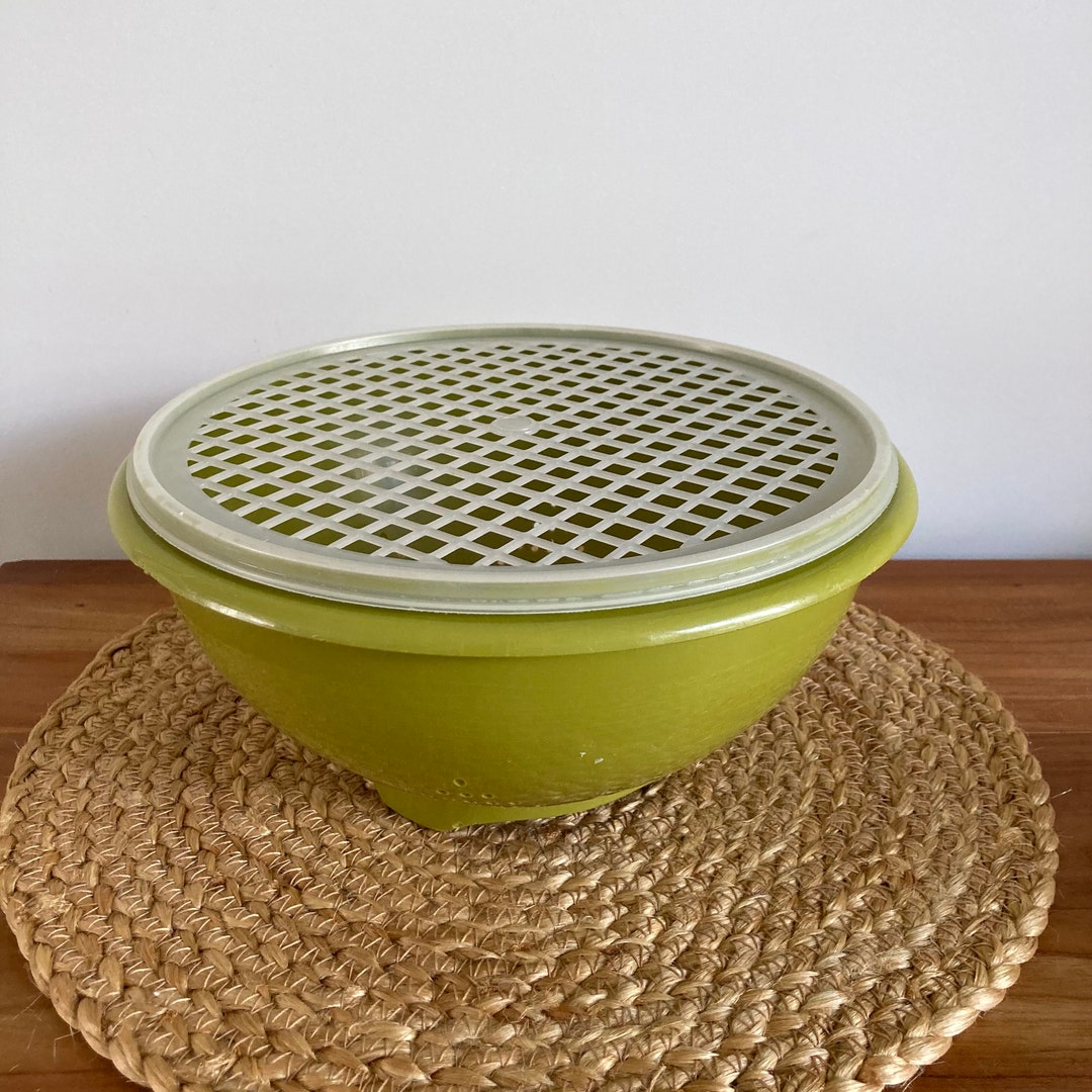 Vintage Tupperware Strainer With Lid Etsy