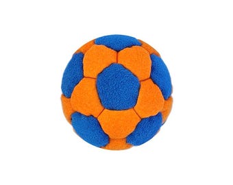 Footbag ( hacky sack bag ) 32 panels  orange/blue ref. 986