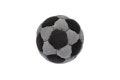 Footbag ( hacky sack bag ) 32 panels grey/ black ref. 527