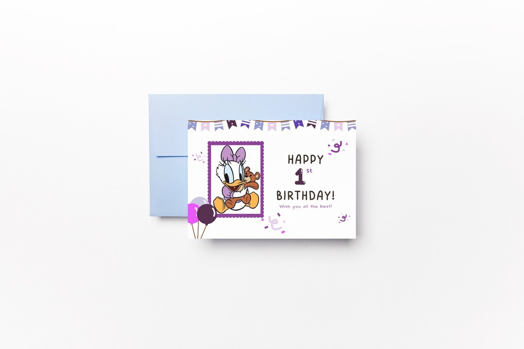 Printable 1st Birthday Card / Instant Download / Downloadable - Etsy