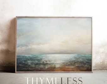 Abstract horizon, Oil painting, Vintage inspired, Digital art print, printable, download, large wall art, abstract, impressionist, winter