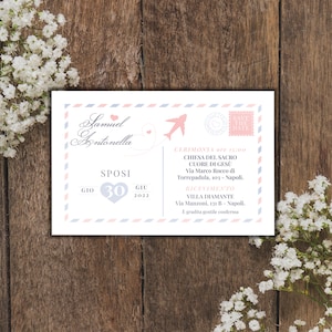 Faire-part de mariage en plexiglas transparent