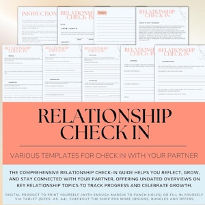 Couples Check-In Workbook in English | Relationship & Marriage Growth Guide | Printable Couples Journal | Communication | Instant Download