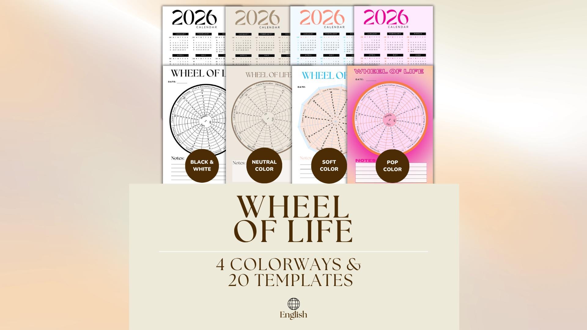 Wheel of Life Printable – Life Balance Self-assessment | Goal Setting ...