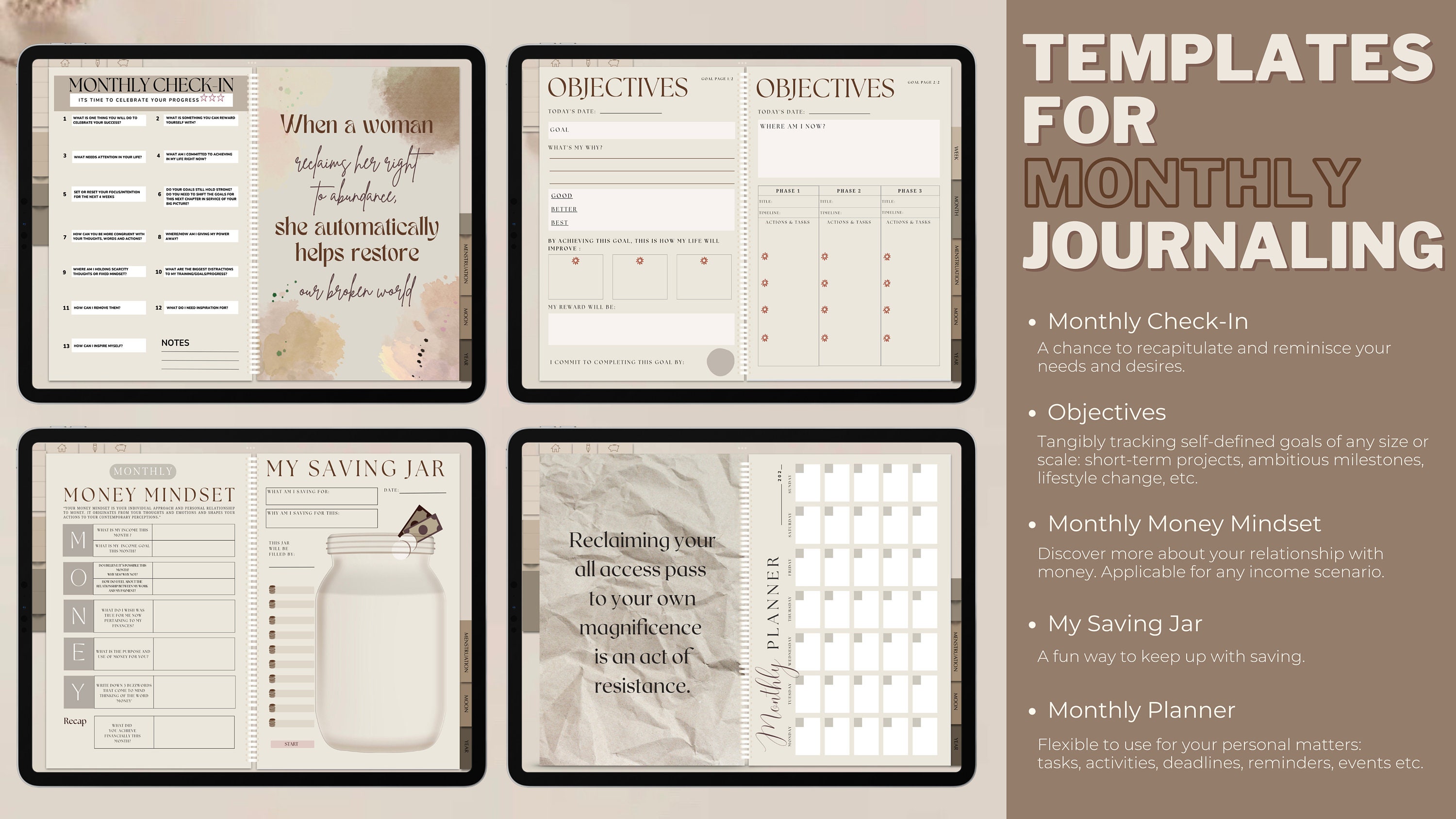 Digital Planner 2024 2025 Undated iPad Planner Goodnotes Planner ...