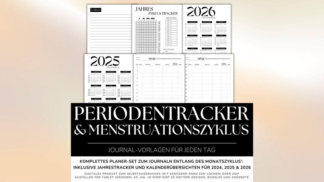 Period Tracker Printable 2025, Period Journal, Period Calendar, Period