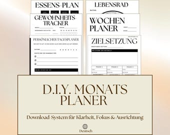 Minimalistisch printbaar dagboek (PDF) | Zwart-wit planner zonder datum | Productiviteits- en welzijnstracker | Digitale levensorganizer