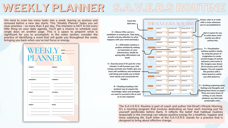 Weekly Planner Bundle | Focus Productivity Planner | Planner Bundle ...