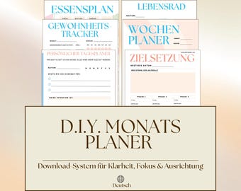 Digitaal zelfzorgdagboek | Pastelkleurige planner zonder datum (PDF) | Printbare doelenplanner, wellness- en maanfasendagboek