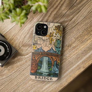 Tarot Card Bridge Bestia Mítica Cascada funda de teléfono para iPhone 15 14 13 12 11 XS XR SE 8. Samsung Galaxy