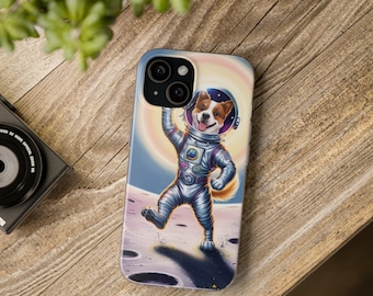 Etui na telefon Astronaut Space Dog Moon Animal Star dla iPhone 15 14 13 12 11 XS XR SE 8. Samsung Galaxy. Google Pixel