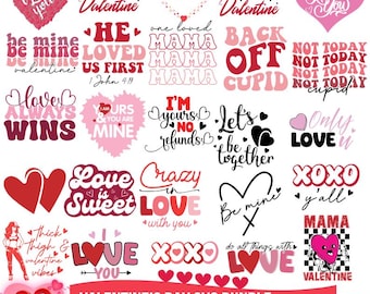 Valentine's Day SVG Bundle: Love Quotes & Graphics (Digital Download)