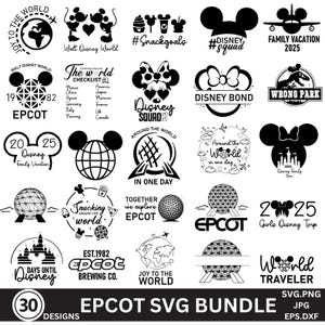 Epcot SVG Bundle, Weltreisende SVG, Familienurlaub SVG, Snacking auf der ganzen Welt, Frauenreise, Familienreise, Weltkarte, Sofort Download.