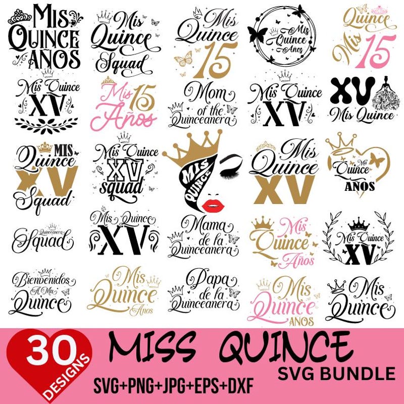 Vectores para xv años - Etsy México