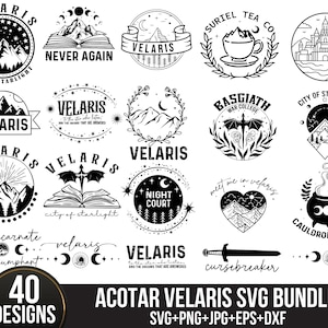 ACOTAR - Lot Velaris City of Starlight Svg, Court of Thorns and Roses Svg, To The Stars City of Starlight, Fourth Wing
