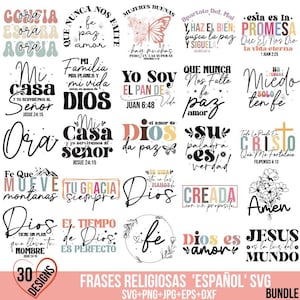 Religieuses : « La Fe Mueve Montañas », « Dios, Amor y Fortaleza », « Frases Bíblicas », « Mujer Virtuosa », Descargas Digitales.