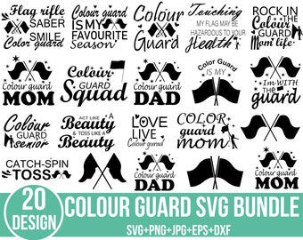Color Guard SVG, Color Guard Flag, Marching Band Svg,  Color Guard Vector, Color Guard Mom, Color Guard Rifle, Cut For Cricut, Silhouette