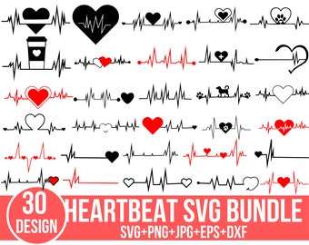 Heartbeat SVG Clipart Bundle: Nurse Life, Healthcare Designs (Digital Files)