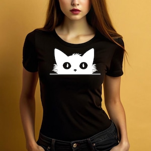 spähende schwarze Katze SVG Bundle - Silhouette Schnittdateien Bild 6