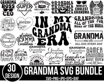 Grandma SVG Bundle: Heart Designs, Cricut Cut Files (Digital Download)