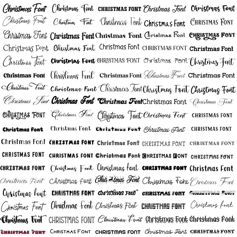 Christmas Font Bundle & Alphabets, Holiday Fonts (instant Download ...