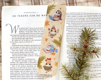 Glossy Owl Bookmark, Winter Christmas Animal Lover Gift