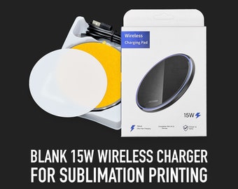 Wholesale Blank Wireless Charging Pad | Sublimation Blank | Bulk Photo Gift | Charging Pad  | Qi Charging for iPhone, Samsung, Huawei etc