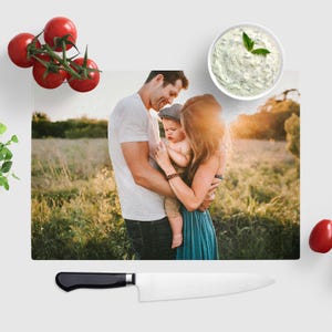Custom Photo Glass Chopping Board: Personalised Worktop Saver