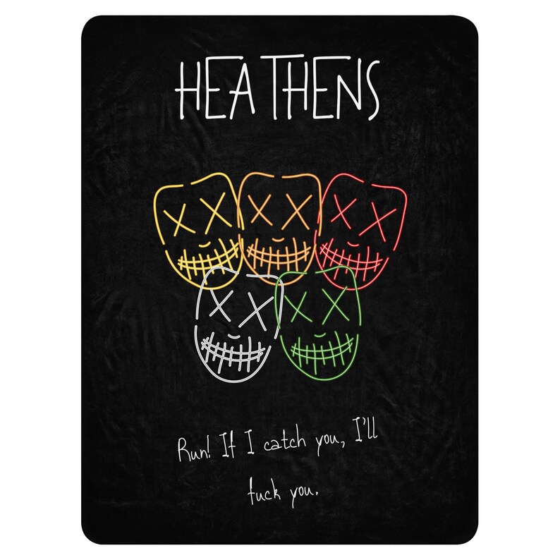 Heathens Bookish Blanket Legacy of Gods Rina Kent Officially Licensed Merch Dark Romance Book Merch Smut Gift for Romance Reader Spicy Gift