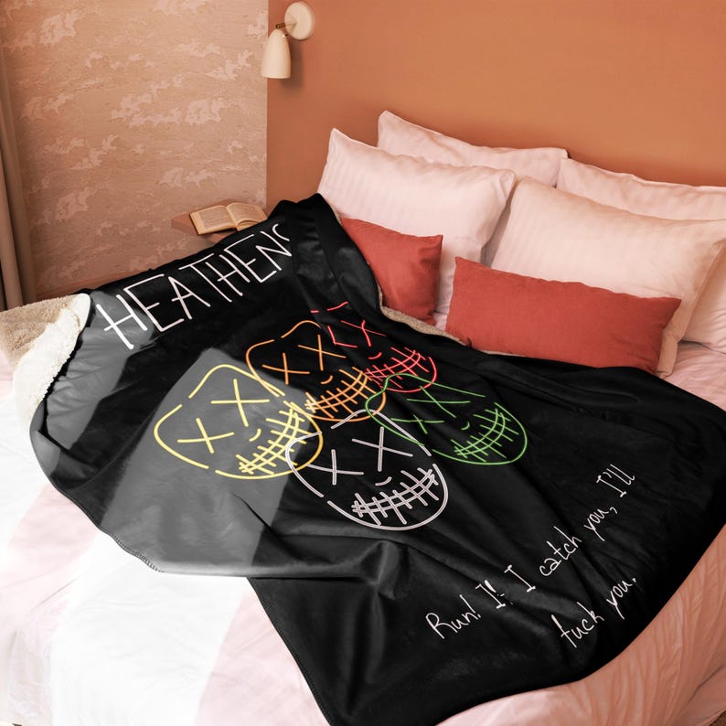 Heathens Bookish Blanket Legacy of Gods Rina Kent Officially Licensed Merch Dark Romance Book Merch Smut Gift for Romance Reader Spicy Gift
