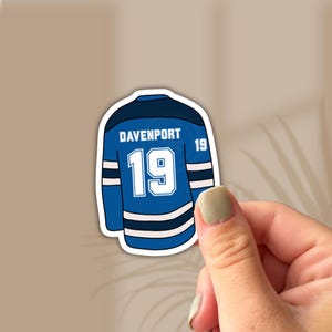 Kane Davenport Jersey Sticker, Rina Kent Bookish Merch, Beautiful Venom Dark Romance, Vipers Hockey Romance Gift for Readers