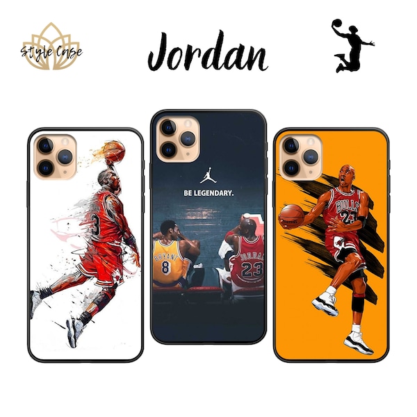 Jordan Phone Case Michael Jordan Bulls NBA Baloncesto Brynat IPhone 14 Caso Teléfono Caso Regalo para él Regalo para su Samsung A20 IPhone 13 Caso