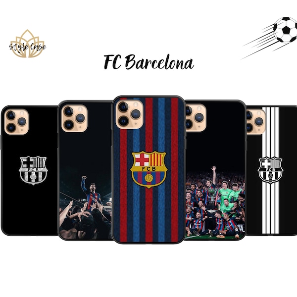 FC Barcelona Phone Case Football Messi Club Fifa IPhone 14 Case IPhone 13 Samsung A20 Gift for him Lionel Messi Andrés Iniesta Football Fan